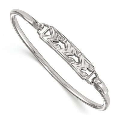 Black Bow Jewelry Sterling Silver Sigma Sigma Sigma Greek Life Bangle Bracelet 7 Inch