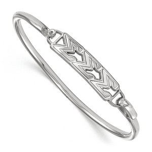 Black Bow Jewelry Sterling Silver Sigma Sigma Sigma Greek Life Bangle Bracelet 7 Inch - 1 of 3
