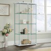 Lirago Display Stand Glass Display Cabinet, Curio Cabinet, Bookcase ,White - 3 of 4