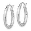 Black Bow Jewelry 2.5mm, Sterling Silver, Classic Round Hoop Earrings - 20mm (3/4 Inch) - 2 of 4