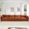 Modular Chenille Sectional Sofa with Under-Seat Storage Drawers, Oversized 4-Seat Couch with Armrest Cushions for Living Room – The Pop Home - 2 of 4