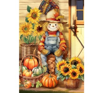 Briarwood Lane Fall House Flag 40x28 For Outdoor Country Scarecrow For Fall House Flag - 1 of 4