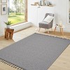ChicFurnit Rug Guros Collection Stain Resistant Non Shedding Kid and Pet Friendly for Busy Spaces, White, 62"*5.5"*5.5" - 3 of 4