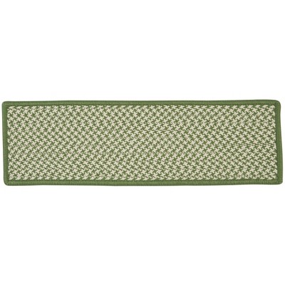 Colonial Mills Outdoor Houndstooth Tweed - Leaf Green Stair Tread (single)
