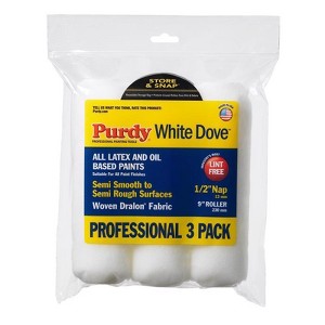 Purdy White Dove Woven Fabric 9 in. W X 1/2 in. Paint Roller Cover 3 pk - 1 of 1