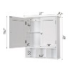 Aoibox Bathroom Wall Cabinet with 2 Doors Adjustable Shelves White Over Toilet Storage Wall Mounted for Bathroom Laundry Kitchen - 3 of 4