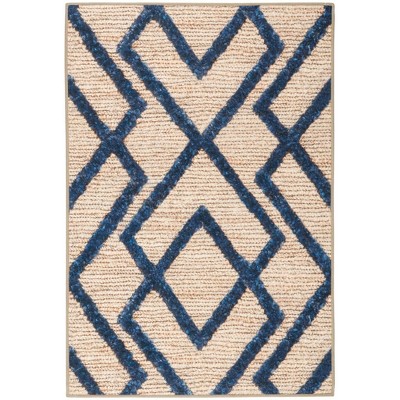 Annie Selke - Dash & Albert Marco Navy Machine Washable Rug, 5x8, Navy