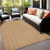 World Rug Gallery Herringbone Stripe Reversible Jute-Look Indoor/Outdoor Rug - 2 of 4