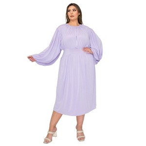 L I V D Women's Audrey Ruched Midi Dress - 1 of 3
