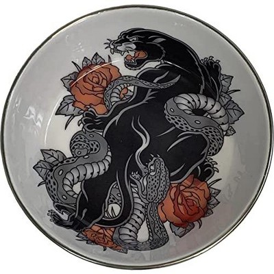 Multipet Komodo Panther Design Enamel Coated Stainless Steel Reptile Bowl - A Durable Feeding Solution with a Modern Twist
