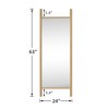 Wooakway Solid Wood Full Length Mirror Accent Wall Mirror Novelty Cheval Mirror Black/Brown/Walnut/Natural Wood - 4 of 4