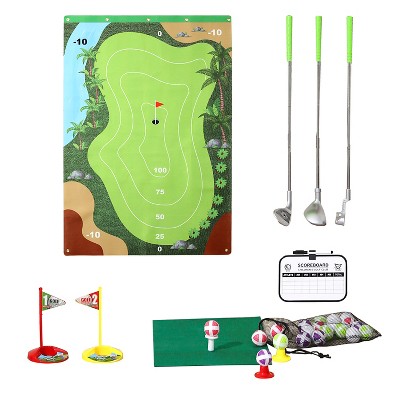 Trimate Golf Game Chipping Mat and Accessories, Training and Practice Golf Travel Set 3+