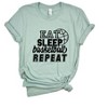 Simply Sage Market Women's Eat Sleep Basketball Repeat With Ball Short Sleeve Graphic Tee - 3 of 4