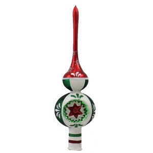 Santa Land 12.0 Inch Colors Of Christmas Tree Topper Finial Reflector Christmas Tree Toppers - 1 of 3