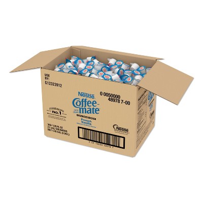 Coffee mate Liquid Coffee Creamer, French Vanilla, Mini Cups - Case of 360 - 0.38 oz