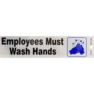 Hillman English Silver Health Safety Decal 2 in. H X 8 in. W - Case of 6 - 1 of 1