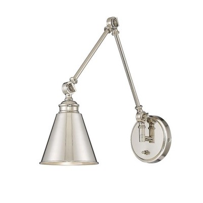 Savoy House Morland 1 - Light Swing Arm Lamp in  Satin Nickel