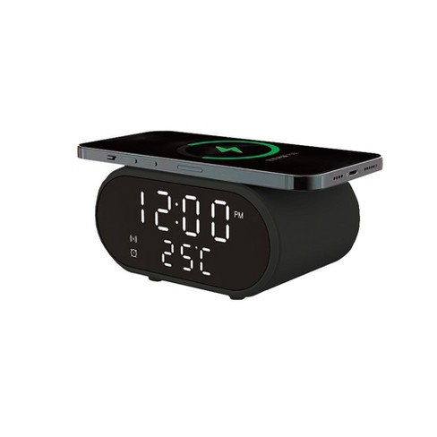 LED Alarm Clock discount with Wireless Charging