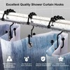 BRINJOY Shower Curtain Hooks Rings, Premium Stainless Steel Rustproof Double Glide Shower Hooks for Bathroom Shower Rods Curtains,Set of 12 - 2 of 4