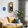 Clockswise Vintage Grandfather Wood-Looking Plastic Pendulum Decorative Battery-Operated Wall Clock - 3 of 4