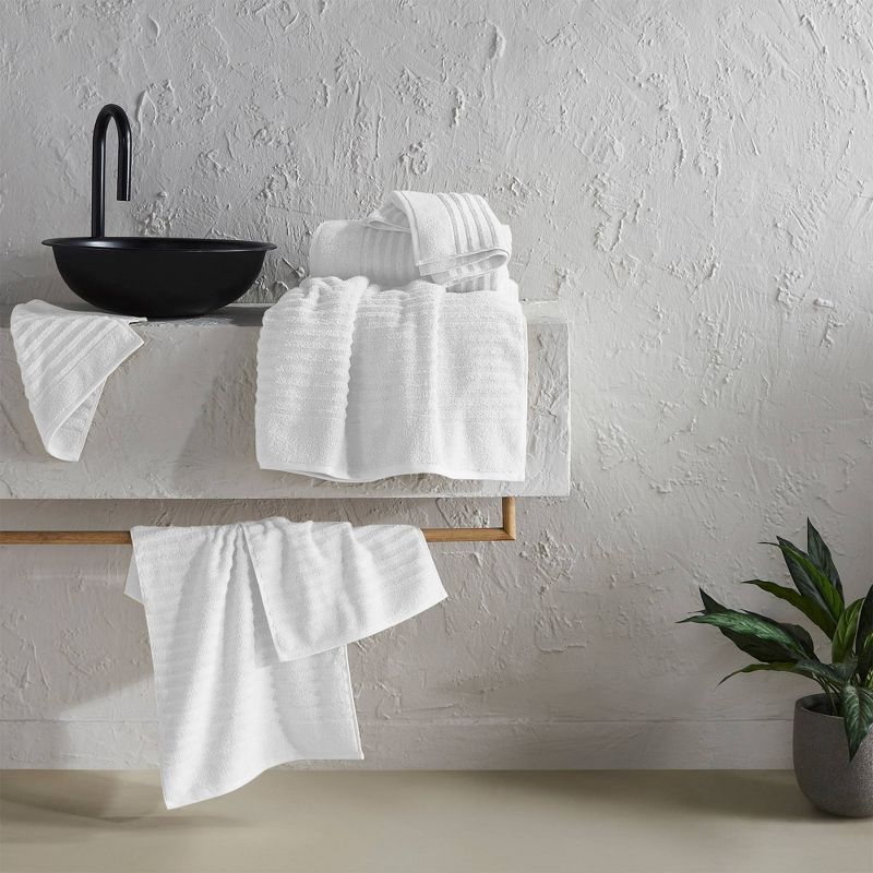 6pc Ribbed Hand Towel Set - Isla Jade, 6 of 12