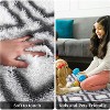 Soft Shaggy Diamond Runner Rug, Non-Slip Plush Carpet for Bedroom, Kids' Room & Living Room, Machine-Washable Fluffy Floor Mat - 4 of 4