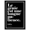 13" x 19" Genius is Patience Motivational Quotes Framed Wall Art Black - Hatcher and Ethan: Modern Decor, Vertical Layout - 2 of 4