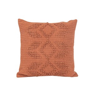 20x20 Inch Hand Woven Rust Southwest Geo Pillow Cotton With Polyester Fill by Foreside Home & Garden - 1 of 4