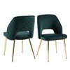CENGHU Velvet Upholstered Dining Chairs Set of 4, Dining Chairs with Metal Legs and Hollow Back Upholstered - 4 of 4