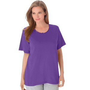 Dreams & Co. Plus Size Sleep Tee - 1 of 4