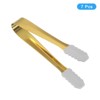 Unique Bargains Stainless Steel Tiny Desserts Ice Tongs with Silicone Head 7 Pcs - 3 of 4