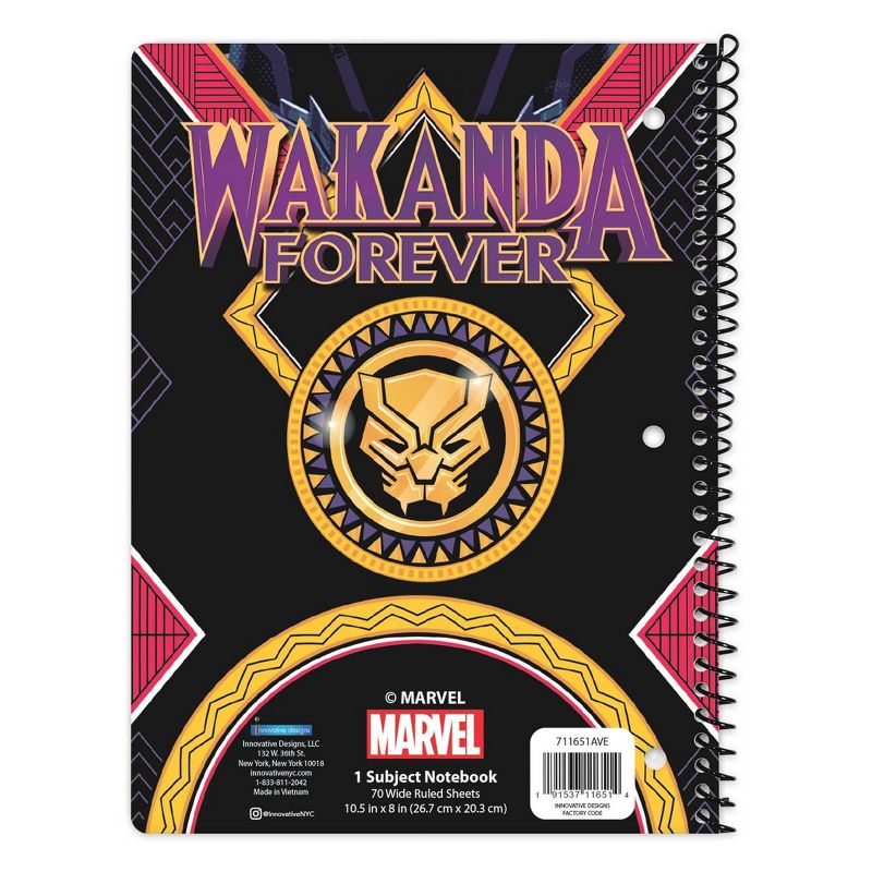 Marvel Black Panther Wide Ruled 1 Subject Spiral Notebook, 2 of 3