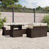 vidaXL Garden Sofa Set Brown - 2 of 4