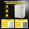 VEVOR NEMA Steel Enclosure, 24 x 16 x 9'' NEMA 4X Fiberglass Electrical Box, IP66 Waterproof & Dustproof,with Mounting Plate(60x40x23cm), Light Gray - 4 of 4