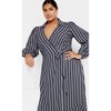 Women's Plus Size Selena Wrap Dress - navy | CITY CHIC - 3 of 4