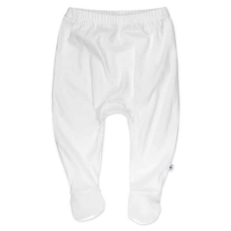 Honest Baby 3pk Footed Harem Pants - White, 2 of 4