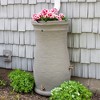 Good Ideas Impressions 50-Gallon Rain Saver Barrel Capri Striated Surface, Dual Spigot Locations with 2 Brass Spigots and Screen, Sandstone - 3 of 4