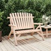 vidaXL 2-Seater Patio Bench,46.9"x33.5"x38.6" Solid Wood Spruce - 2 of 4