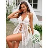 Avidlove Women Lingerie Babydoll Lace Chemise Eyelash Wedding Brial Lingerie White L - 3 of 4