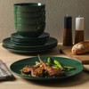Gibson Home Simple Essential (Service for 4) Plates and Bowls Porcelain Solid Color Dishes Ceramic Dinnerware Set - Hunter Green - 2 of 4