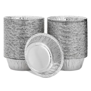 Juvale 100 Pack Mini Disposable Pie Tins for Small Business, Restaurants, Cafes, 5 Inches - 1 of 4