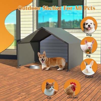 APRILSOUL Portable Dog Shade Shelter: Water-Resistant, Outdoor Use (Garden/Patio/Backyard) BLUE