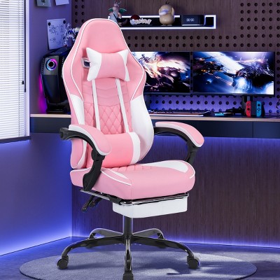 Recliner Video Gamer Chairs,Racing Computer Gaming Chairs with Massage Lumbar and footrest Adjustable Headrest for Office,Home-Tanpinhause