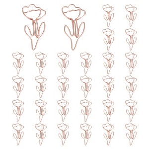 Unique Bargains Decorative Office Home Flower Shape Paper Clips and Fasteners 30 Pcs - 1 of 4