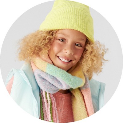 Children's Woolen Hat Scarf Suit, Plus Velvet Set For Autumn And
