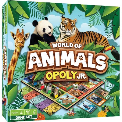 Masterpieces Kids & Family Board Games - World Of Animals Opoly Jr. -  Officially Licensed Board Games For Kids, & Family : Target
