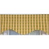 RLF Home 100% Cotton Cherry Plaid Cornice  Fully lined Windows Rod Pocket Valance 50" x 17"  Green - 3 of 4