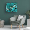 Trademark Fine Art Treechild Turquoise Leafs Wood Slat Art - 4 of 4