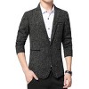 Cloudstyle Men's Suit Jacket One Button Slim Fit Sport Coat Business Daily Black Blazer - 3 of 4