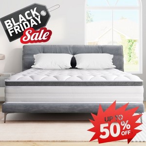 Wuleitex 12 Inches Individual Pocket Coils Hybrid Mattress with Premium Memory Foam & Medium Plush Feeling - 1 of 4